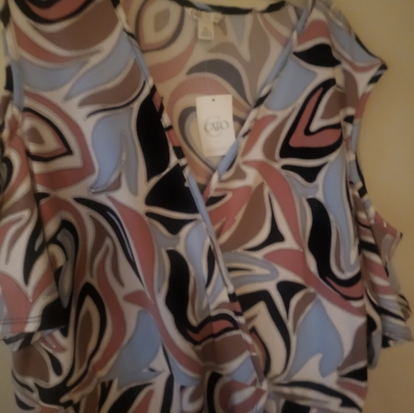 Cato's Cold Shoulder Blouse  Size XL - Picture 4 of 5